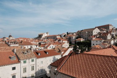 Dubrovnik Hırvatları eski kasaba kırmızı kiremit çatıları güzel bir tarih. Yüksek kalite fotoğraf