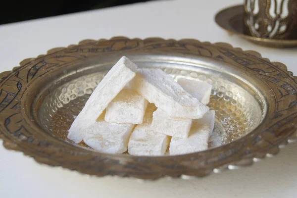 Turkish Delight Lokum Traditional Gelatinous Sweet Soft Candy Jelly Bean — 图库照片