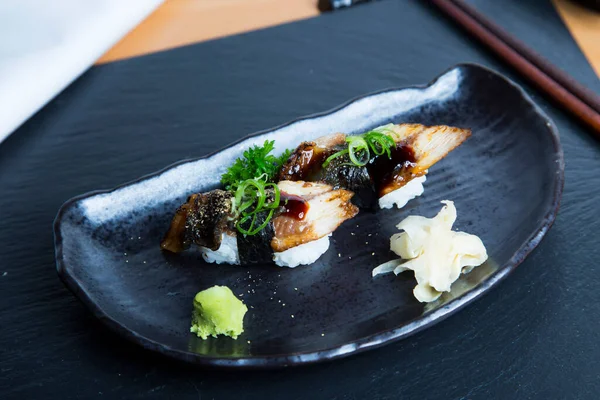Nigirii Eel Sushi Rice Combination Smoked Eel Fish —  Fotos de Stock