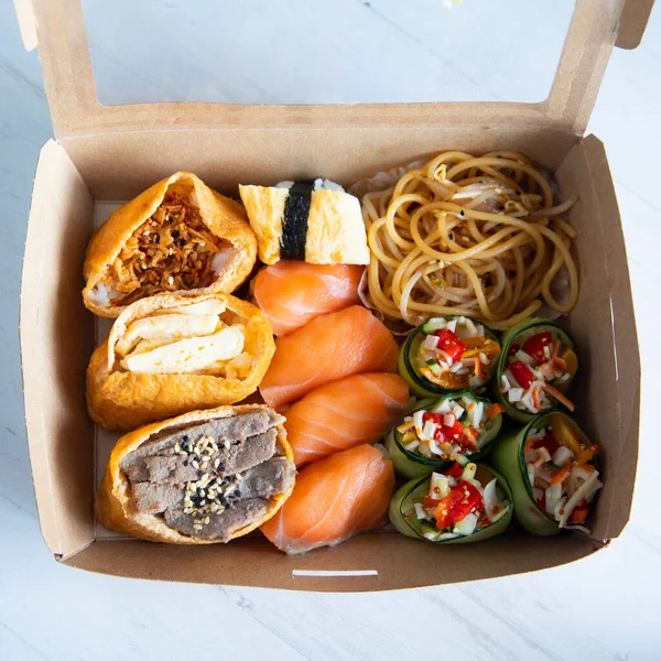 Sushi Box Nigiris Tofu Bags —  Fotos de Stock