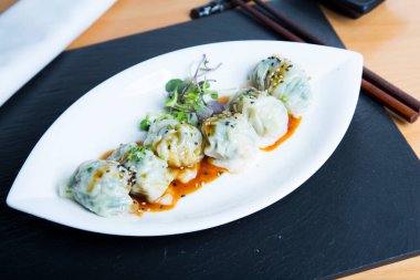 Ebi Sushi. Sushi rice combined with premium prawns.