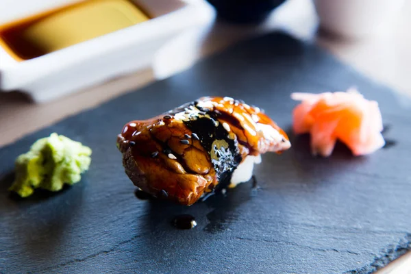 Sushi Wagyu Beef Nigiri Served Tokyo Restaurant — Φωτογραφία Αρχείου