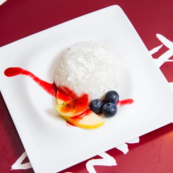 Mochi Japanese Cake Made Mochigome Small Glutinous Grain Rice Rice — Stok fotoğraf