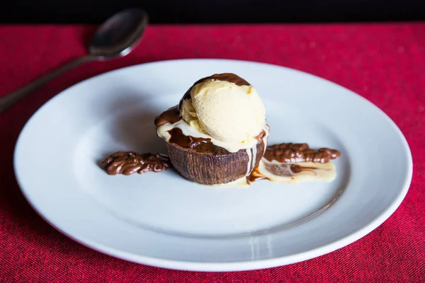Browni Amerika Birleşik Devletleri Nin Gastronomisine Özgü Küçük Bir Çikolatalı — Stok fotoğraf