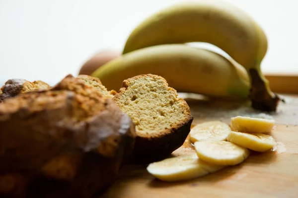 Bananenbrot Ist Eine Brotsorte Die Aus Dem Fruchtfleisch Der Banane — Stockfoto