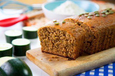 Delicious zucchini bread backed like a sponge cake.
