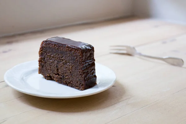 Delicioso Pastel Esponja Chocolate Oscuro — Foto de Stock