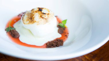 Artisanal vanilla flavored Italian ice cream