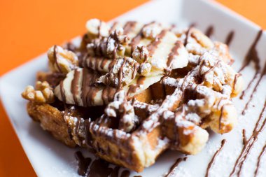 A waffle, also cited with the foreign words waffle, wafol, wafel or waffle, is a typical Belgian and northern French breakfast.