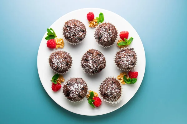 Muffins Chocolat Aux Pépites Chocolat — Photo