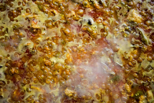 Przygotowanie Tradycyjnej Hiszpańskiej Paelli Walencji Składniki Kurczak Królik Fasola Pomidor — Zdjęcie stockowe