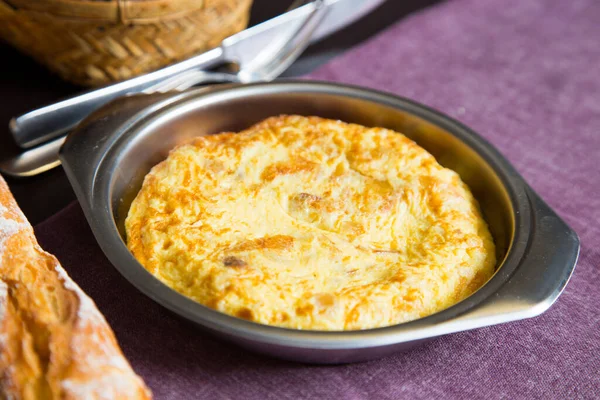 Potato Omelette Spanish Omelette Omelette Omelet Which Chopped Potatoes Added — Stock Photo, Image