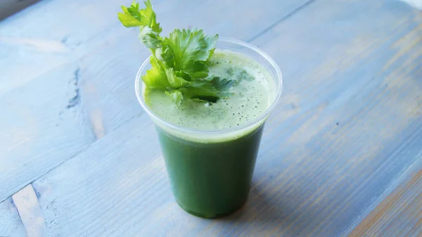 Grön Och Hälsosam Detox Juice — Stockfoto