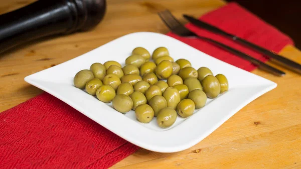 Högsta Kvalitet Olivrätt Spanien Traditionell Spansk Tapa — Stockfoto