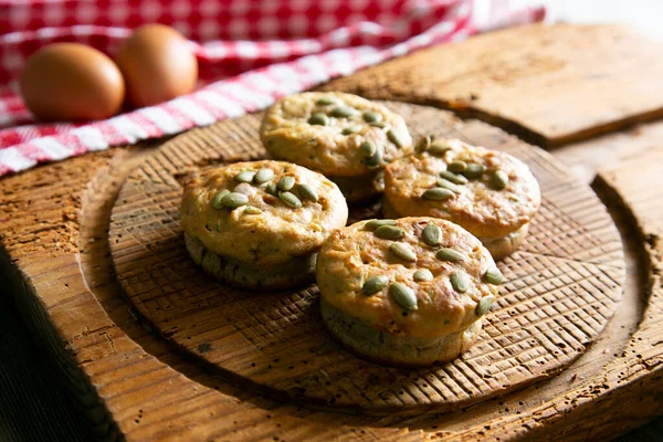 Muffin Salati Con Verdure Datteri — Foto Stock