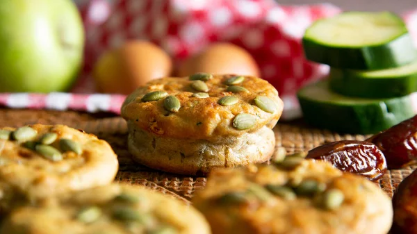 Muffin Salati Con Verdure Datteri — Foto Stock