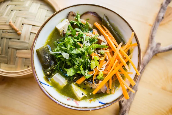 Cuenco Con Verduras Tofu Asia Alimento Saludable — Foto de Stock