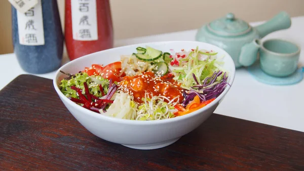 Салат Кимчи Овощами Ресторане Азии — стоковое фото
