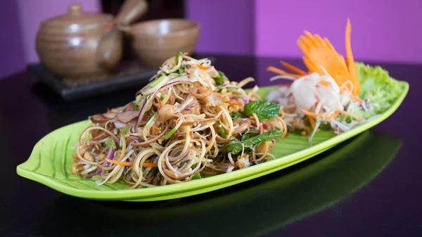 Ensalada Fideos Restaurante Bangkok — Foto de Stock