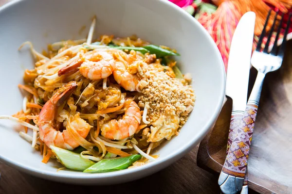 Pad Thai Pad Thai Pad Thai Stir Fried Rice Noodle — стоковое фото