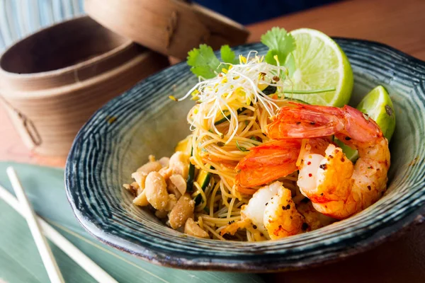 Pad Thai Pad Thai Pad Thai Stir Fried Rice Noodle — Foto de Stock
