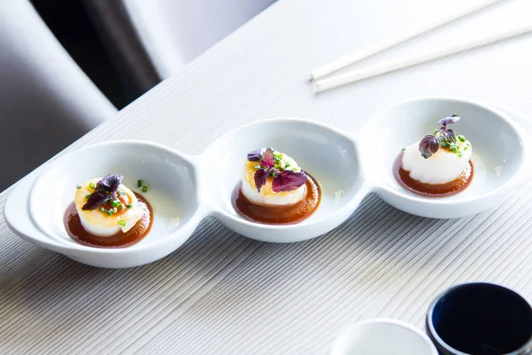 Grilled Scallop Miso Sauce Japanese Restaurant Tokyo — Stock Photo, Image