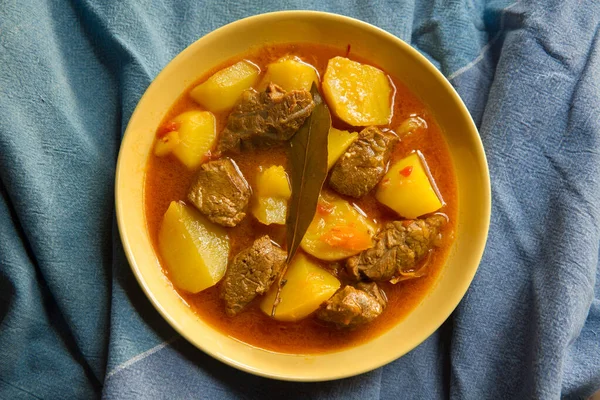 Beef Stew Carrot Onion Potato Other Vegetables — Stock Photo, Image