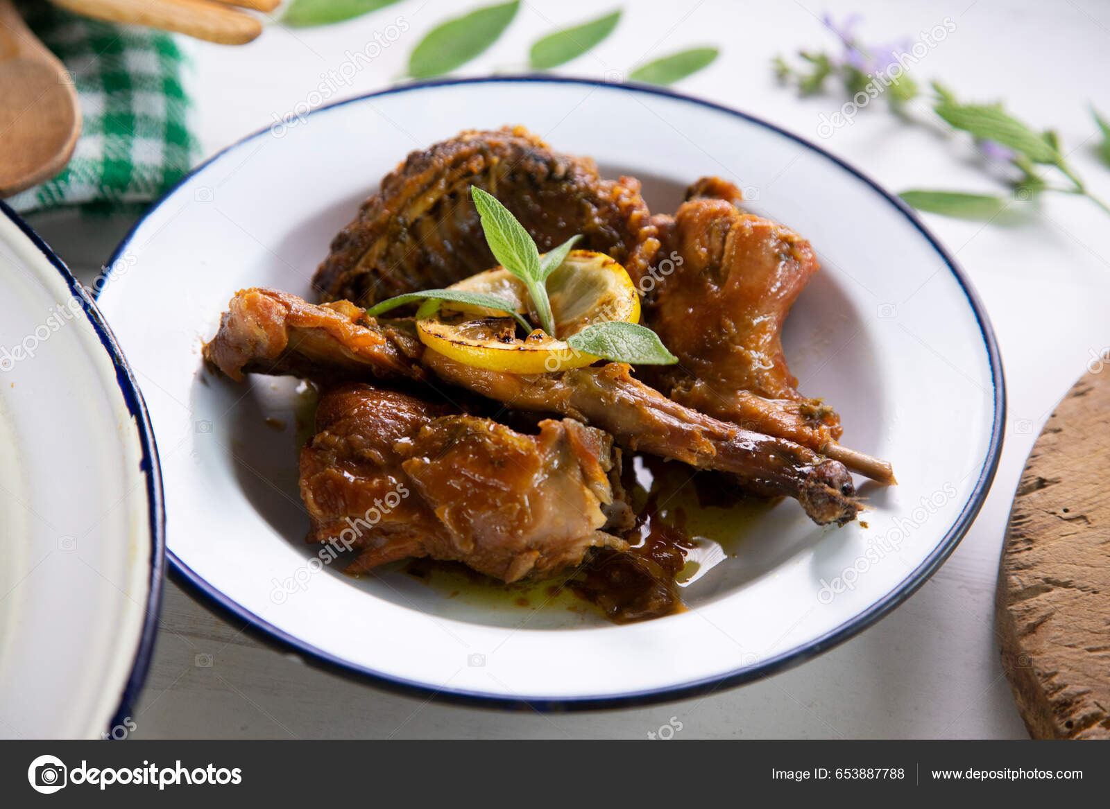 Wild Rabbit Cooked Spanish Restaurant — Stock Photo © Leckerstudio