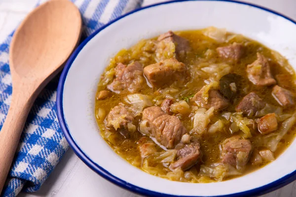 Schweineeintopf Mit Kartoffeln Traditionelle Spanische Tapas — Stockfoto