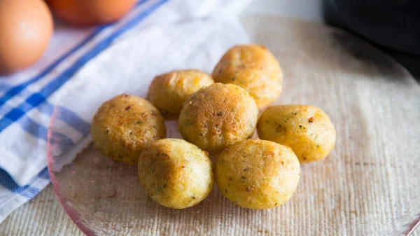 Batatas Fritas Bacalhau Fritas Tapa Espanhola Tradicional — Fotografia de Stock