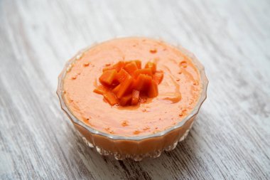 Latin Amerika 'da bir restoranda yoğurt ve bal..