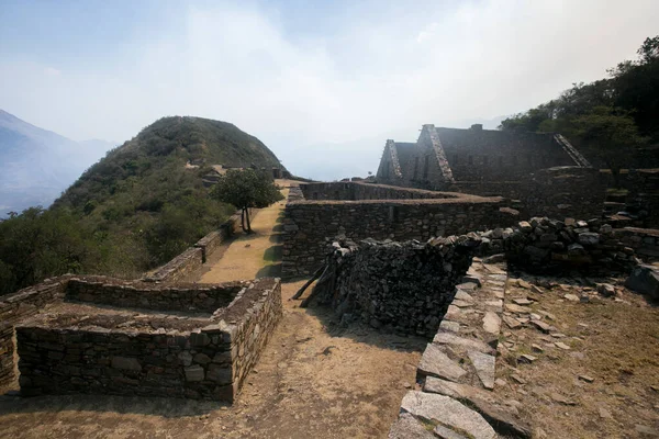 Руины Чоквирао Археологического Памятника Инков Перу Похожего Структуре Архитектуре Мачу — стоковое фото