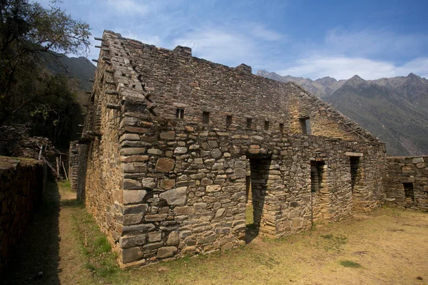 秘鲁印加考古遗址Choquequirao的遗址 在结构和建筑上与Machu Picchu相似 — 图库照片