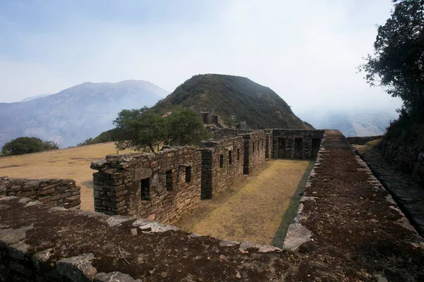 Ruins Choquequirao Inca Archaeological Site Peru Similar Structure Architecture Machu — Stock Photo, Image
