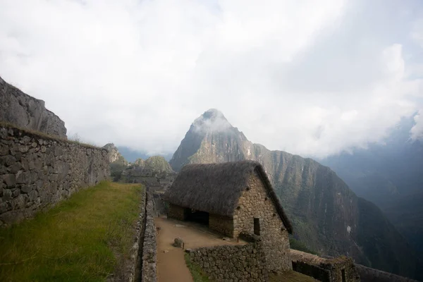 Détails Ancienne Citadelle Inca Ville Machu Picchu Dans Vallée Sacrée — Photo