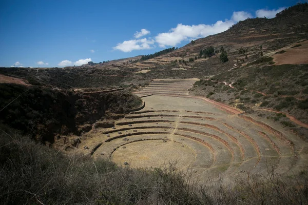 Agricultural Terraces Sacred Valley Moray Cusco Sacred Valley Peru — Stock Photo, Image