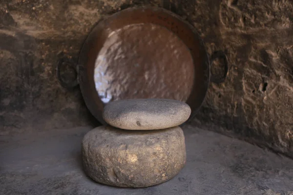 Batan Lithic Object Used Grind Food Peru Western Bolivia — Stock Photo, Image