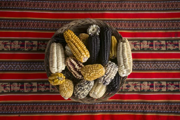 Maissorte Für Die Pachamanca Zeremonie Peru Der Pachamanca Zeremonie Werden — Stockfoto