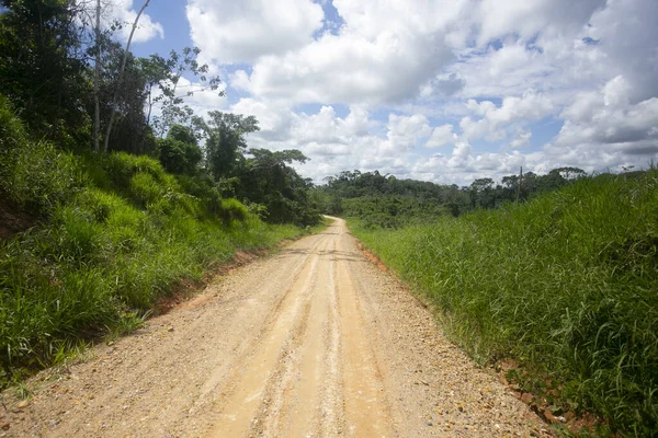 Vue Depuis Les Rues Les Maisons Une Ville Région Amazonienne — Photo