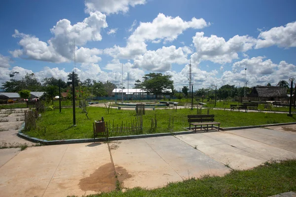 stock image Views from the streets and houses in a town in the Amazonian region in Peru close to Yurimaguas City.