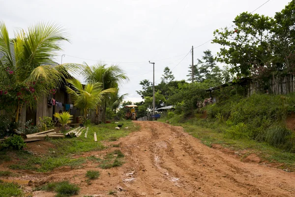 Ansichten Von Den Straßen Und Häusern Einer Stadt Amazonasgebiet Peru — Stockfoto