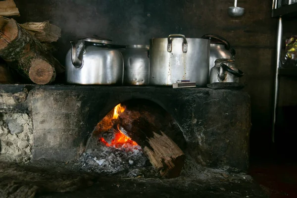 Кухня Дома Перуанских Джунглях Амазонки Недалеко Города Тарапото — стоковое фото