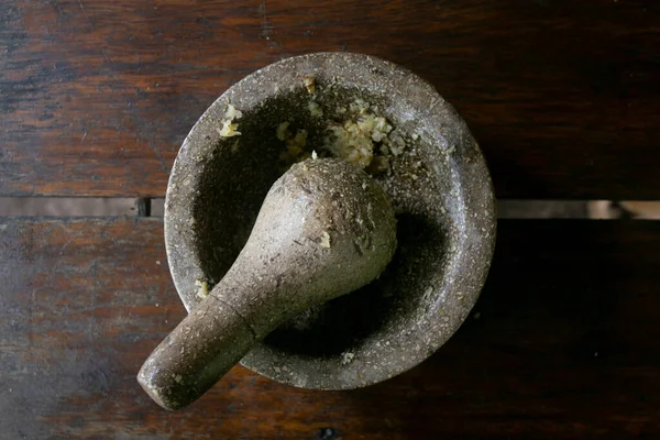 Stone Mortar Kitchen Peruvian Jungle — Stock Photo, Image