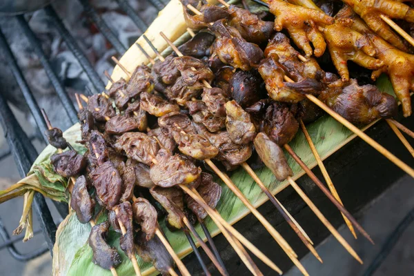 Anticucho Type Skewer Peruvian Origin Which Later Became Popular South — Stock Photo, Image