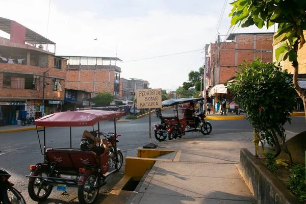Tarapoto Peru Outubro 2022 Motocarro Com Vistas Para Mercado Passageiros — Fotografia de Stock