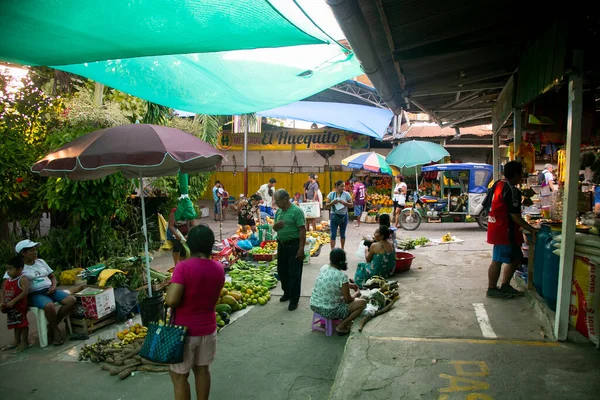 2022年10月1日ペルー タラポト市 ペルーのジャングルのタラポト市での食品市場の見通し — ストック写真