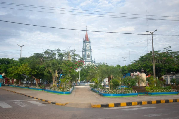 Blick Auf Das Zentrum Der Stadt Yurimaguas Peruanischen Dschungel — Stockfoto