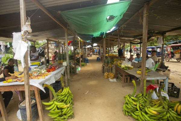 Yurimaguas Pérou 1Er Octobre 2022 Des Étals Vendeurs Sur Marché — Photo