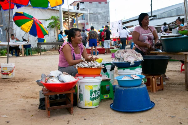 Yurimaguas Peru 1St October 2022 Vendor Stalls Central Food Market — Stock Photo, Image