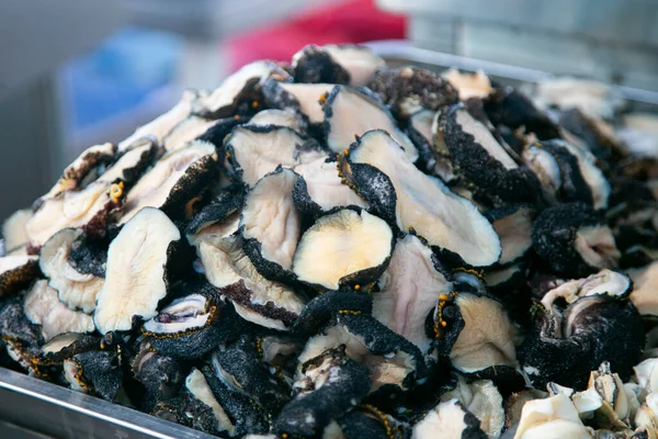 Peruvian Crustaceans Mollusks Fish Stalls Sant Camilo Food Market Arequipa — Stock Photo, Image